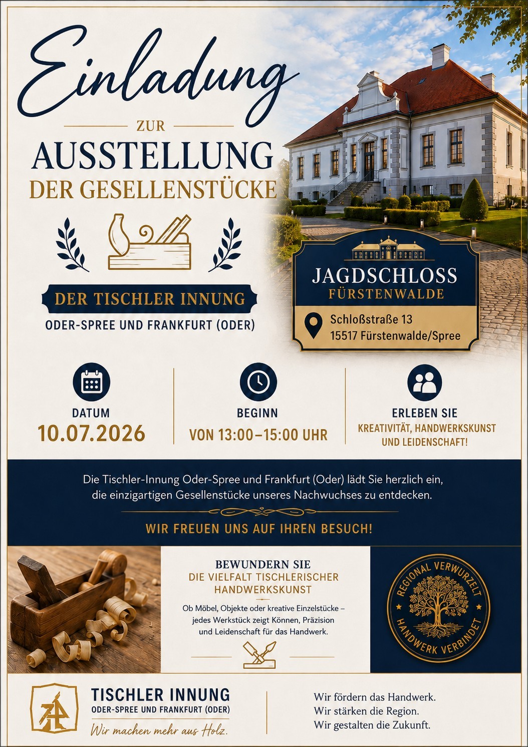 Ausstellung der Gesellenstücke Tischler in Fürstenwalde
