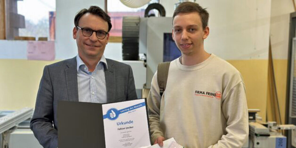 Lehrling des Monats Fabian Uecker Firma Frind